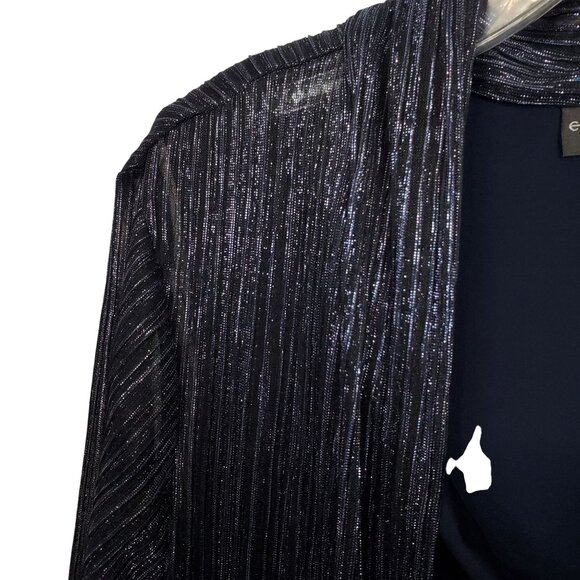 Connected Apparel Plus 14W Dress Jacket 1 Piece Metallic Evening Plus Dressy - Picture 8 of 14